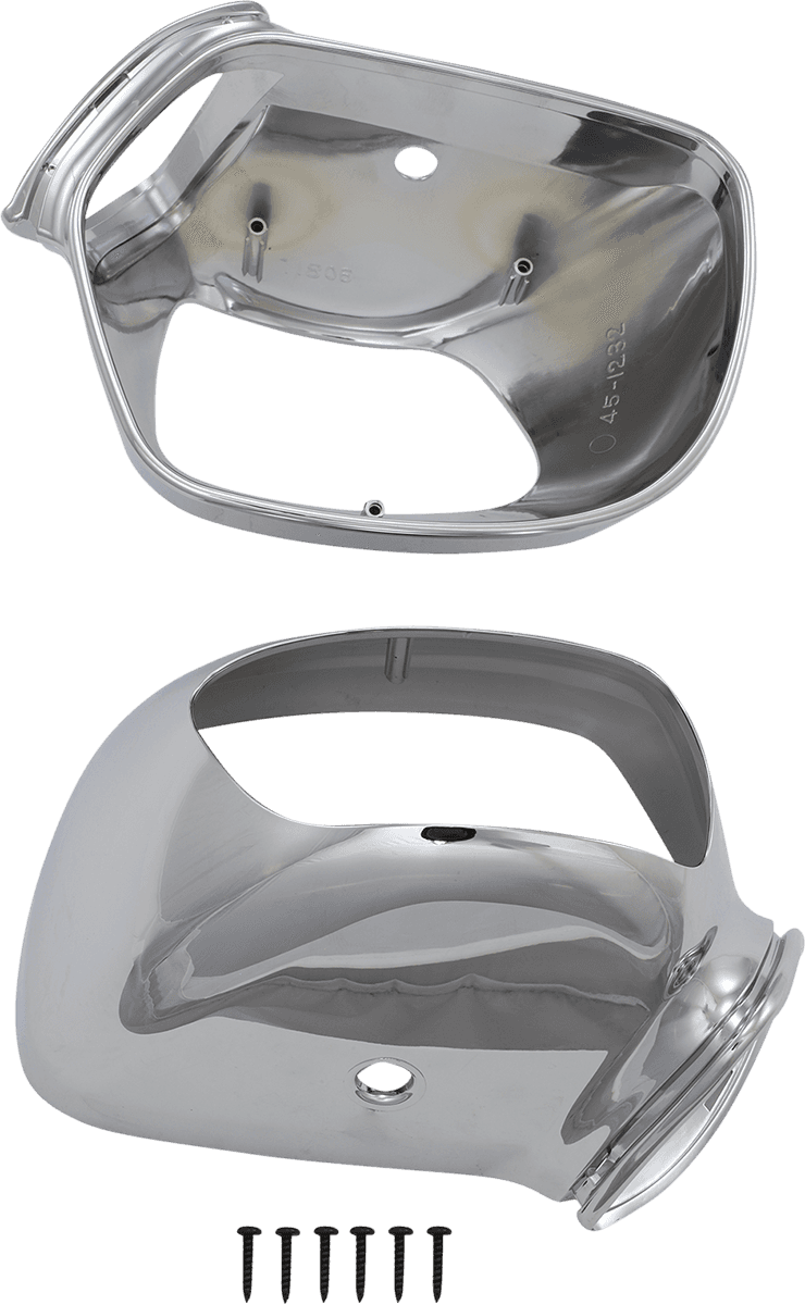 PARTS UNLIMITED 0641-0058 Mirror Housing - Chrome - Left/Right