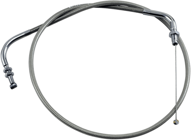 MOTION PRO 0650-0080 Armor Coat Stainless Steel Throttle/Idle Cable for Cruisers - Push - 650 V-Star