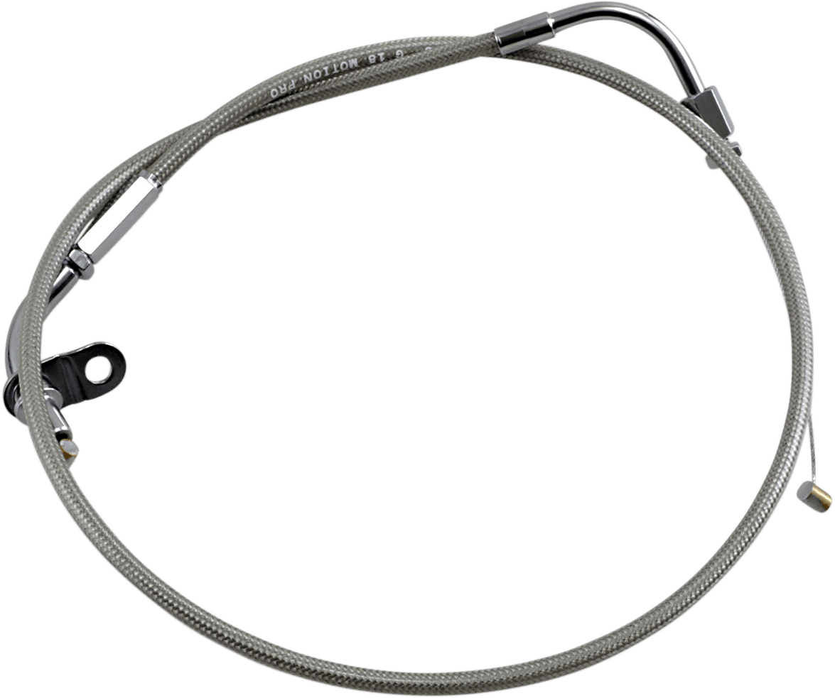 MOTION PRO 0650-0096 Armor Coat Stainless Steel Throttle/Idle Cable for Cruisers - Pull - 650 V-Star