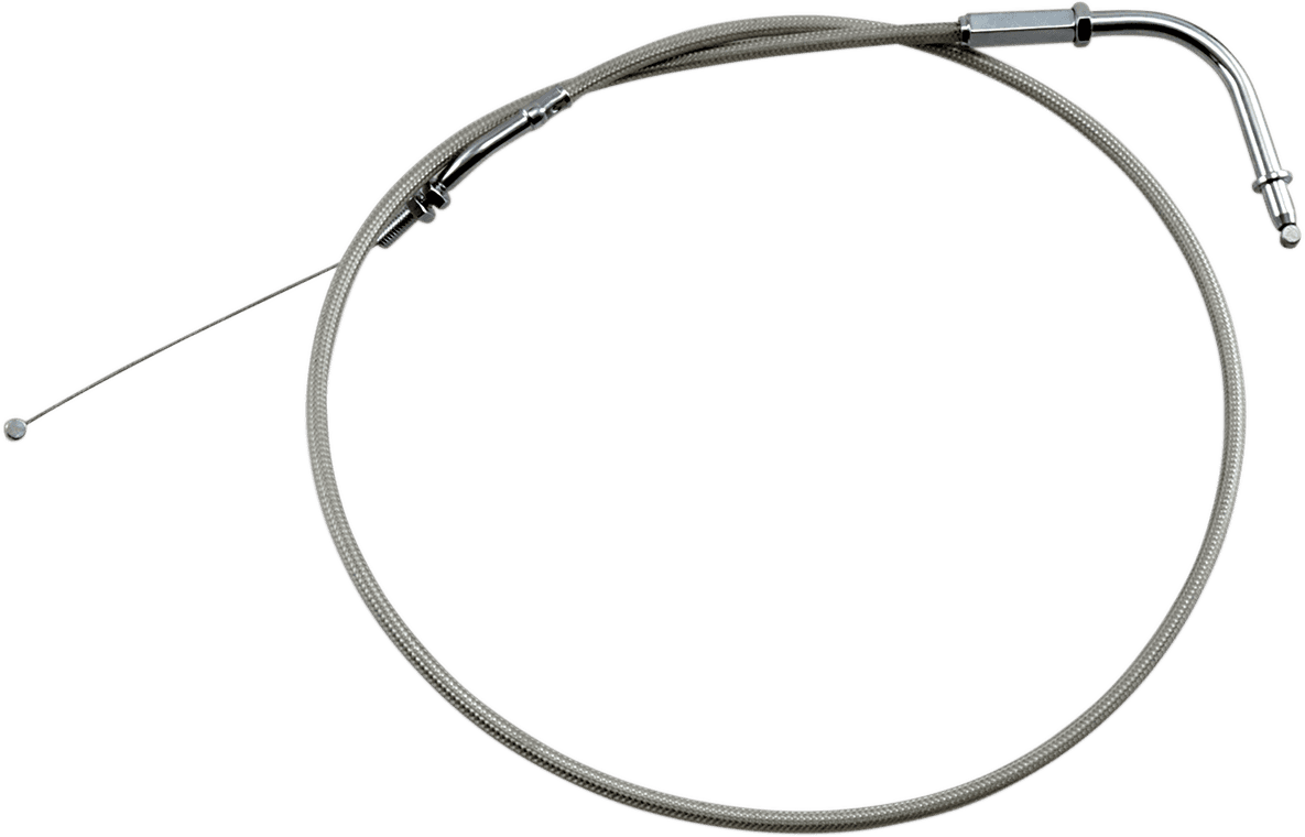 MOTION PRO 0650-0098 Armor Coat Stainless Steel Throttle/Idle Cable for Cruisers - Pull - 1600/1700 Road Star