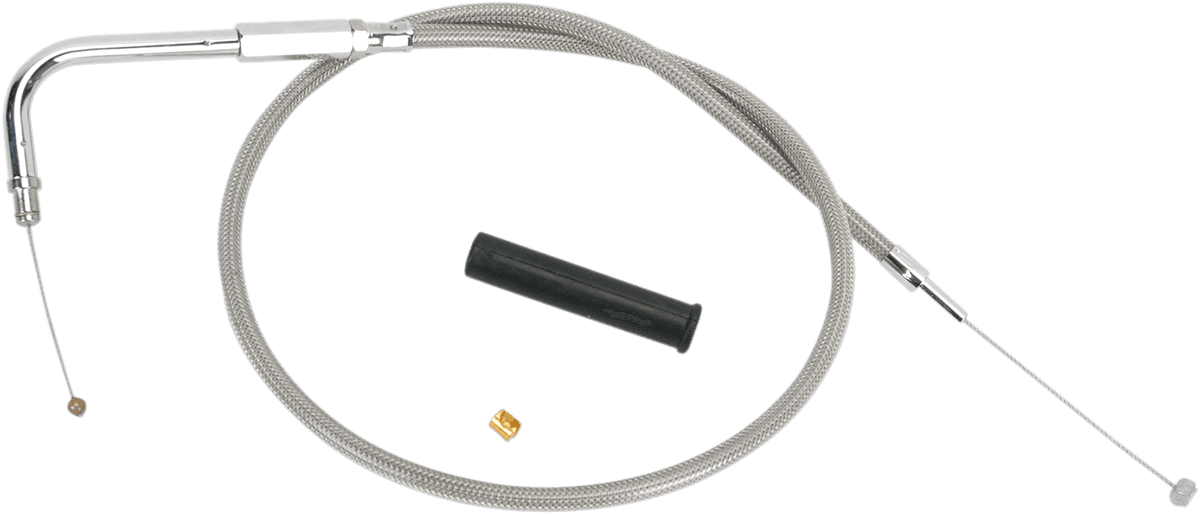 DRAG SPECIALTIES 0650-0286 Stainless Braided Throttle Cable - 26-1/2"