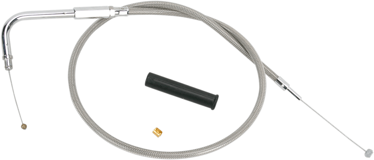 DRAG SPECIALTIES 0650-0286 Stainless Braided Throttle Cable - 26-1/2"