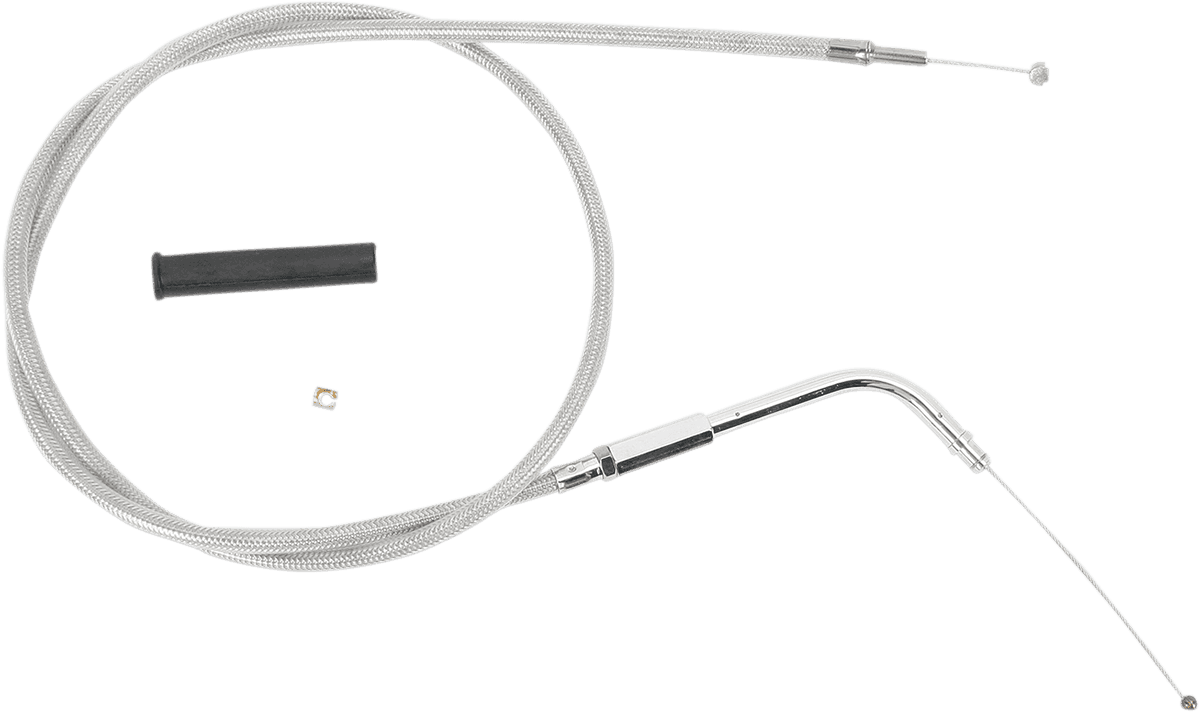 DRAG SPECIALTIES 0650-0292 Stainless Braided Throttle Cable - 30-3/4"