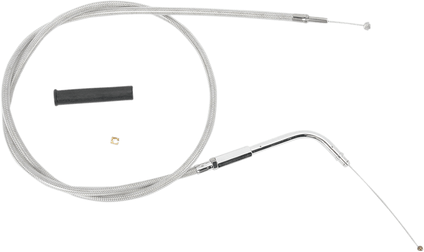 DRAG SPECIALTIES 0650-0292 Stainless Braided Throttle Cable - 30-3/4" — image 1 of 2