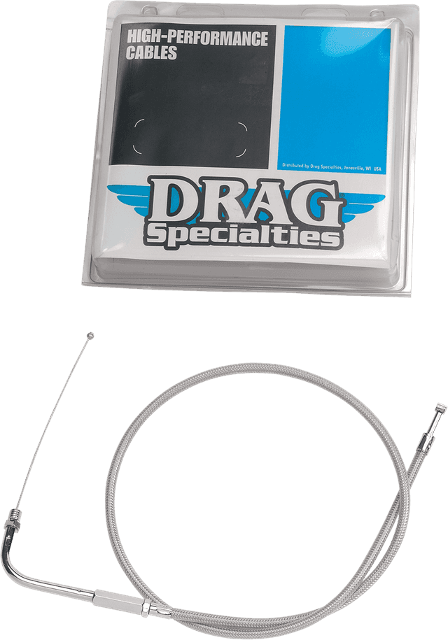 DRAG SPECIALTIES 0650-0295 Stainless Braided Throttle Cable - 32-1/2" — image 2 of 2
