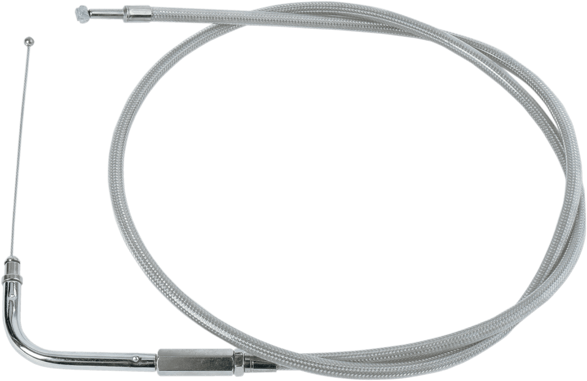 DRAG SPECIALTIES 0650-0298 Stainless Braided Throttle Cable - 39-1/2"