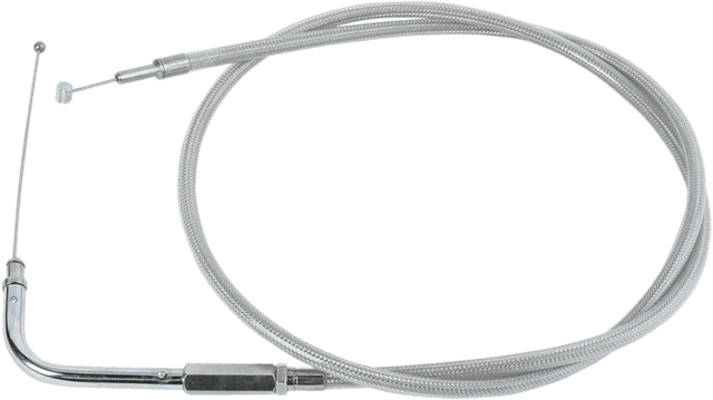 DRAG SPECIALTIES 0650-0299 Stainless Braided Throttle Cable - 39-1/2" — image 1 of 2