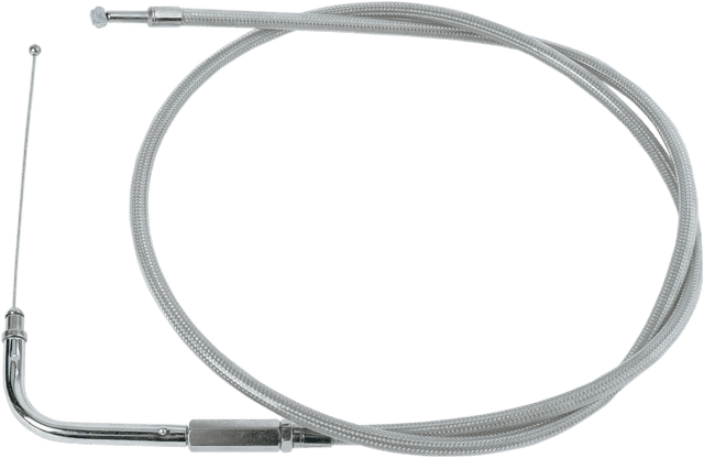 DRAG SPECIALTIES 0650-0300 Stainless Braided Throttle Cable - 41"