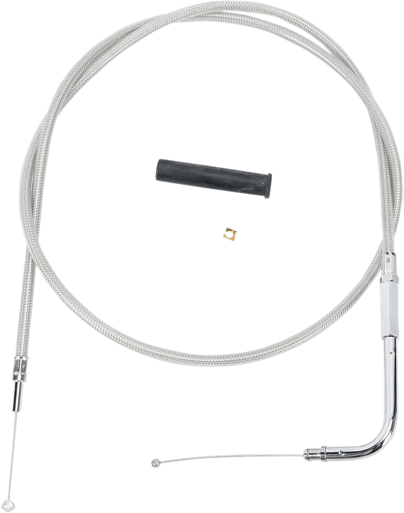 DRAG SPECIALTIES 0650-0301 Stainless Braided Throttle Cable - 41-3/4" — image 1 of 2