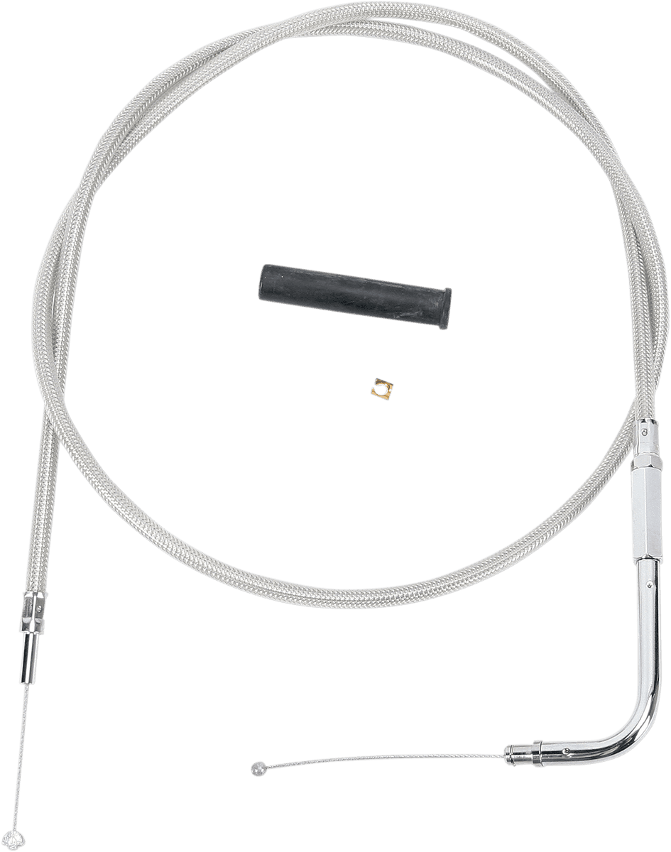 DRAG SPECIALTIES 0650-0302 Stainless Braided Throttle Cable - 42-1/2"