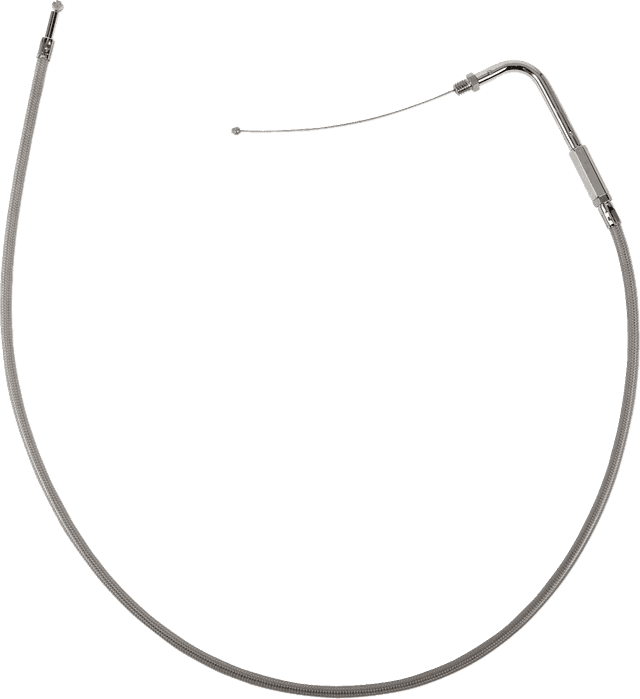DRAG SPECIALTIES 0650-0315 Stainless Braided Throttle Cable - 32-1/2"