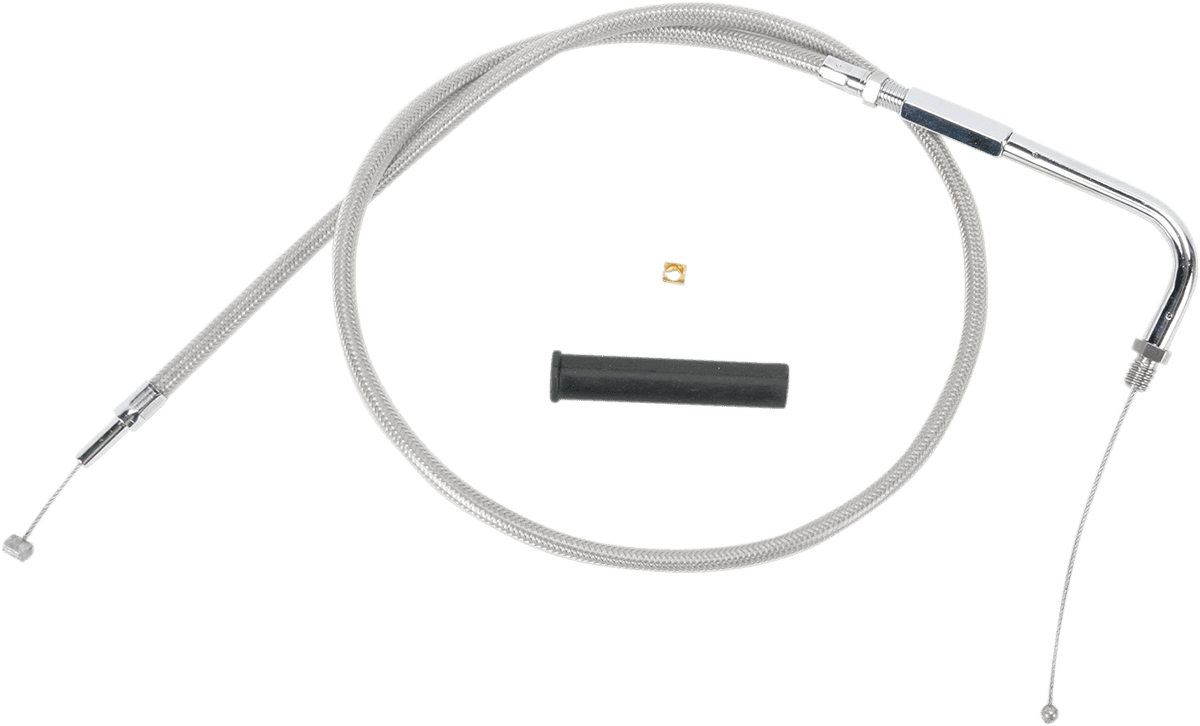 DRAG SPECIALTIES 0650-0316 Stainless Braided Throttle Cable - 34-1/2"