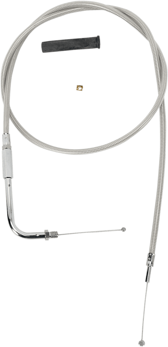 DRAG SPECIALTIES 0650-0395 Stainless Braided Throttle Cable - 42"