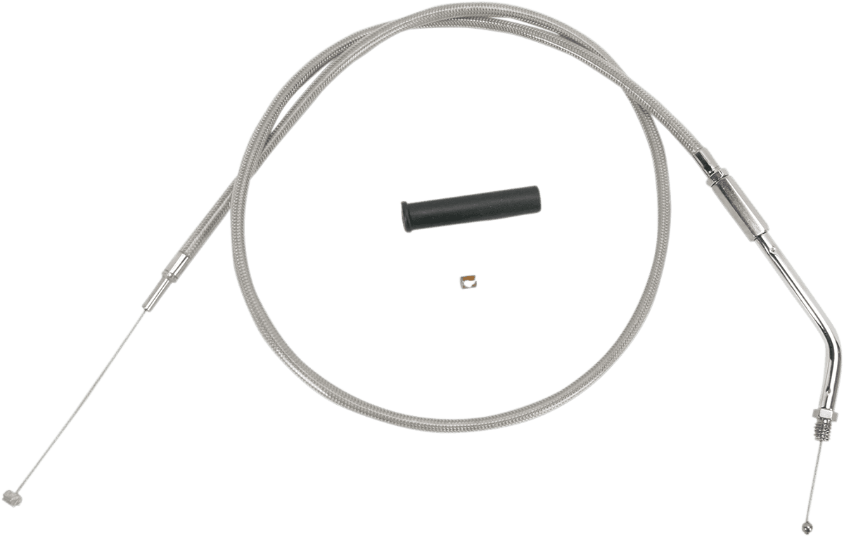 DRAG SPECIALTIES 0650-0409 Stainless Braided Throttle Cable - 39-1/2"