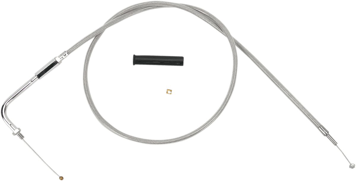 DRAG SPECIALTIES 0650-0411 Stainless Braided Throttle Cable - 39-1/2"