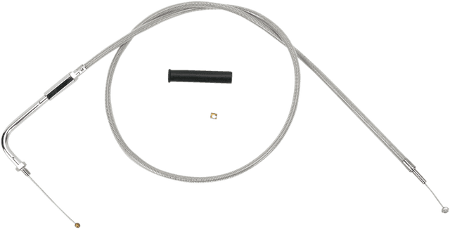 DRAG SPECIALTIES 0650-0412 Stainless Braided Throttle Cable - 38"