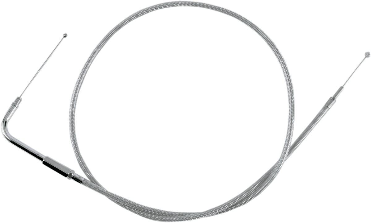 DRAG SPECIALTIES 0650-0414 Stainless Braided Throttle Cable - 42-1/2"