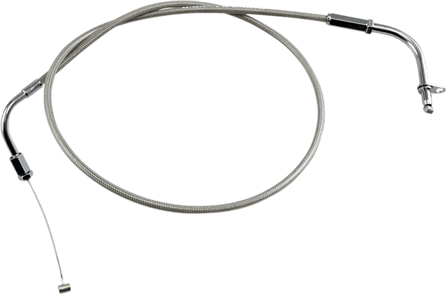 MOTION PRO 0650-0422 Armor Coat Stainless Steel Throttle/Idle Cable for Cruisers - Pull - 1100 V-Star Custom