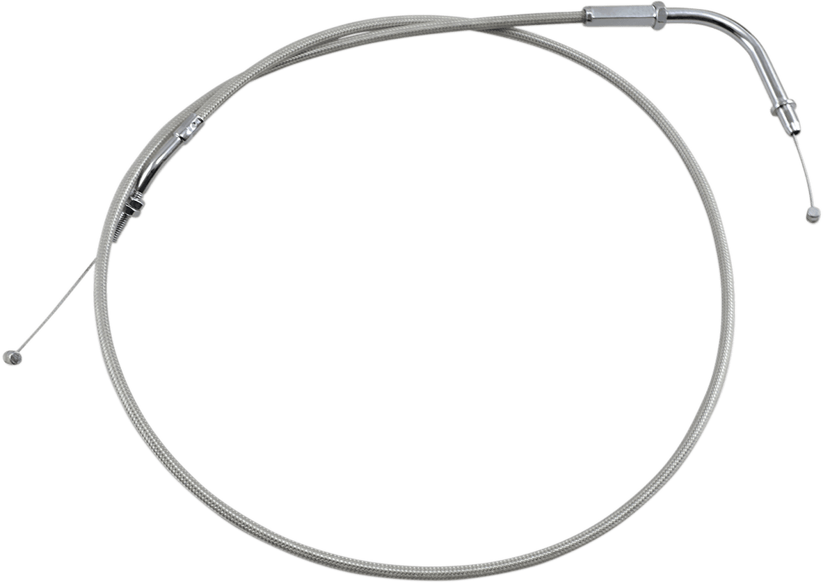 MOTION PRO 0650-0425 Armor Coat Stainless Steel Throttle/Idle Cable for Cruisers - Pull - 1600/1700 Road Star