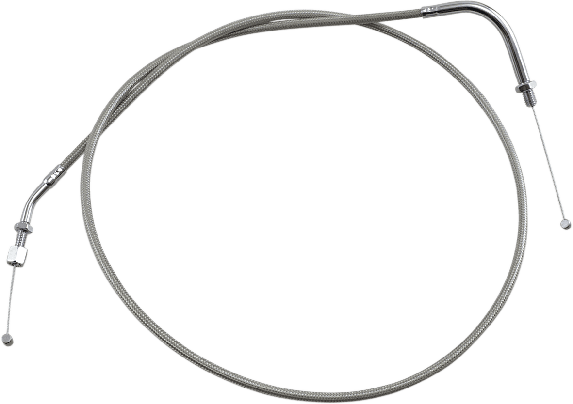 MOTION PRO 0650-0432 Armor Coat Stainless Steel Throttle/Idle Cable for Cruisers - Push - 1600/1700 Road Star
