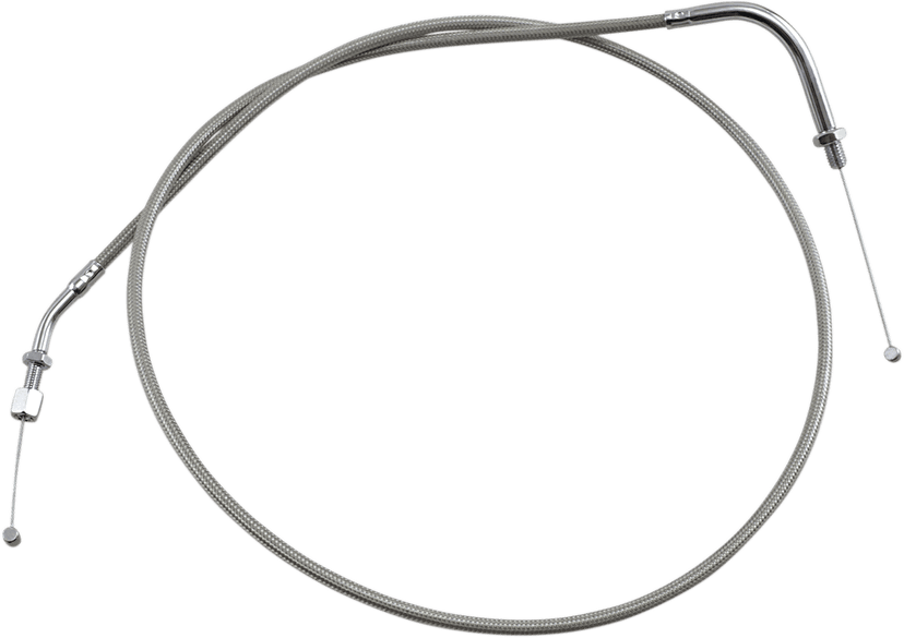 MOTION PRO 0650-0432 Armor Coat Stainless Steel Throttle/Idle Cable for Cruisers - Push - 1600/1700 Road Star