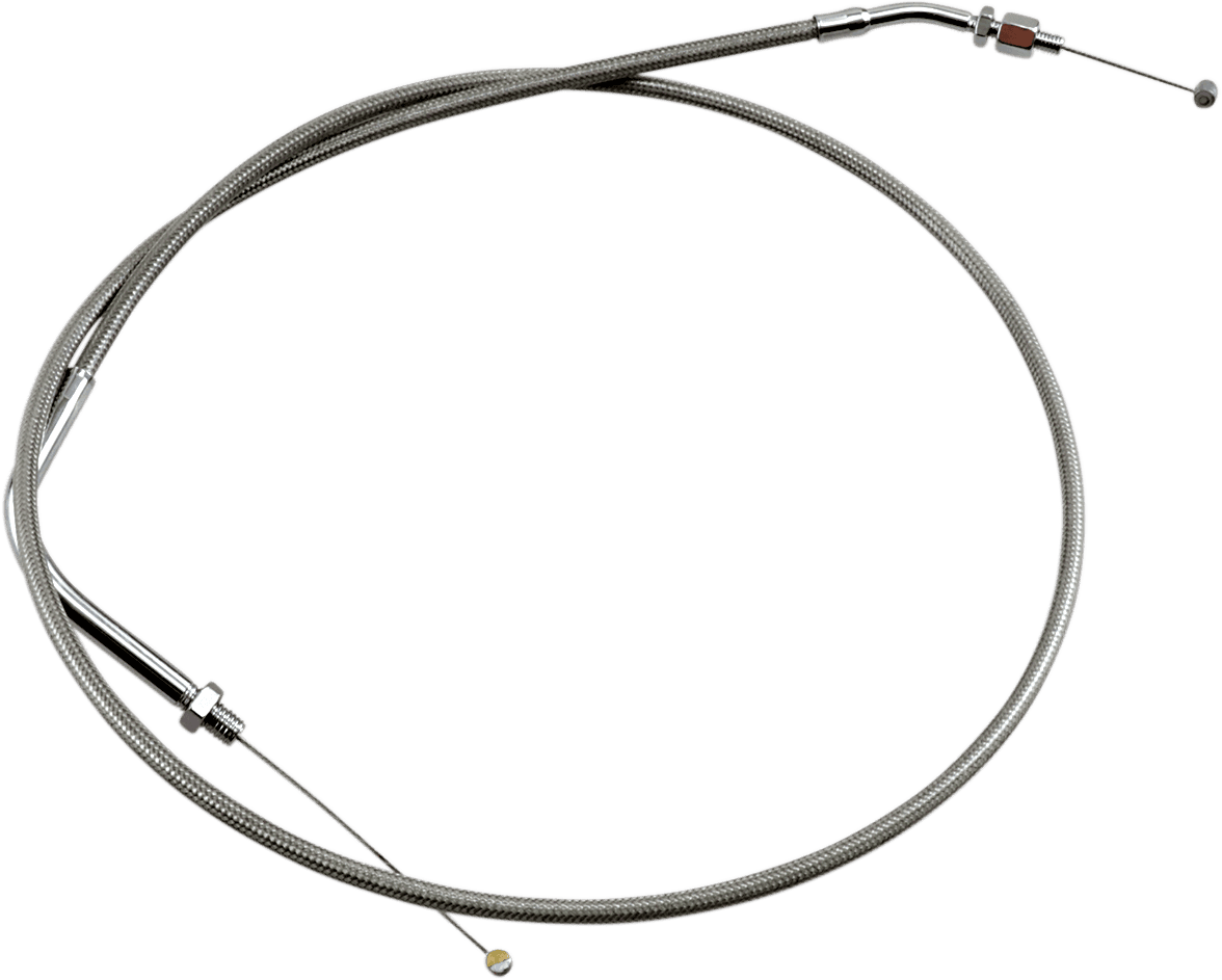 MOTION PRO 0650-0433 Armor Coat Stainless Steel Throttle/Idle Cable for Cruisers - Push - 1700 Road Star Warrior