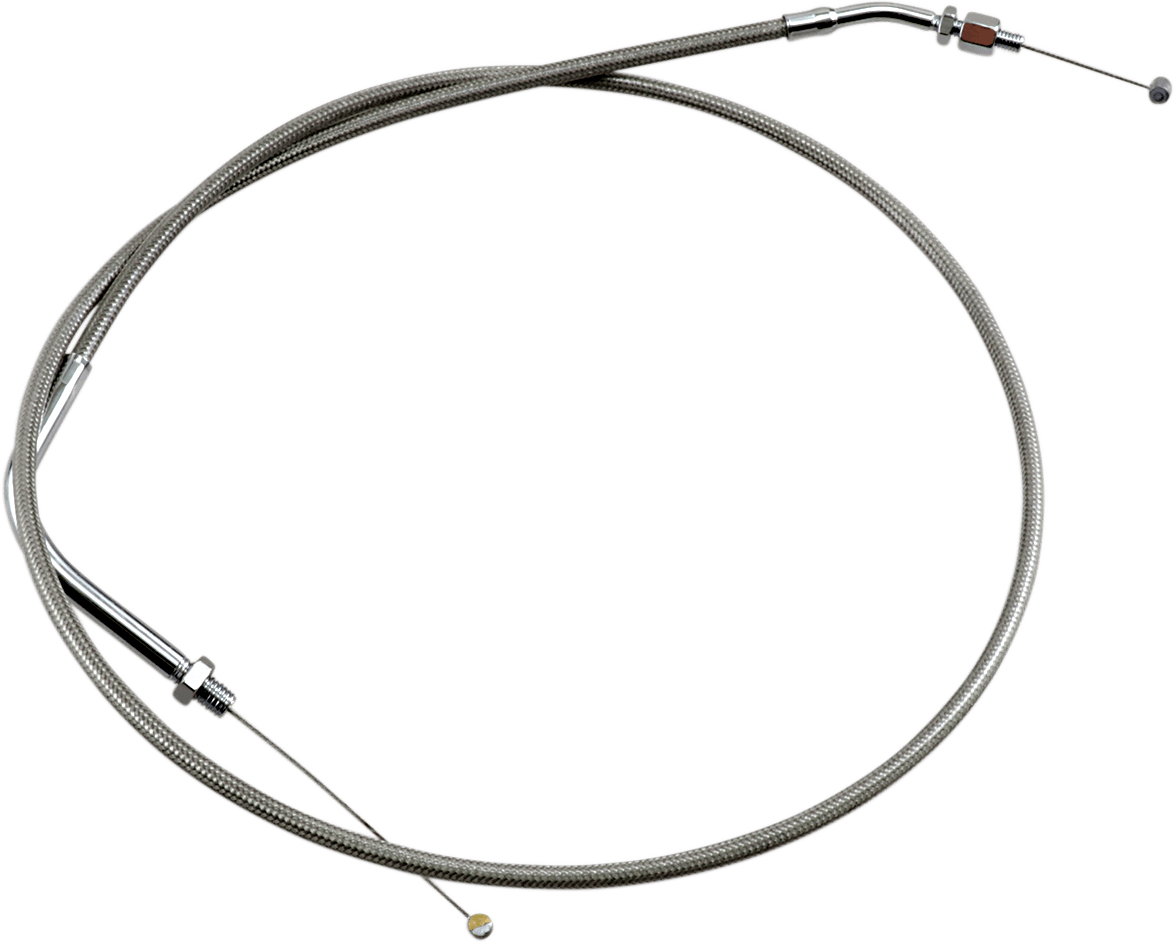 MOTION PRO 0650-0433 Armor Coat Stainless Steel Throttle/Idle Cable for Cruisers - Push - 1700 Road Star Warrior