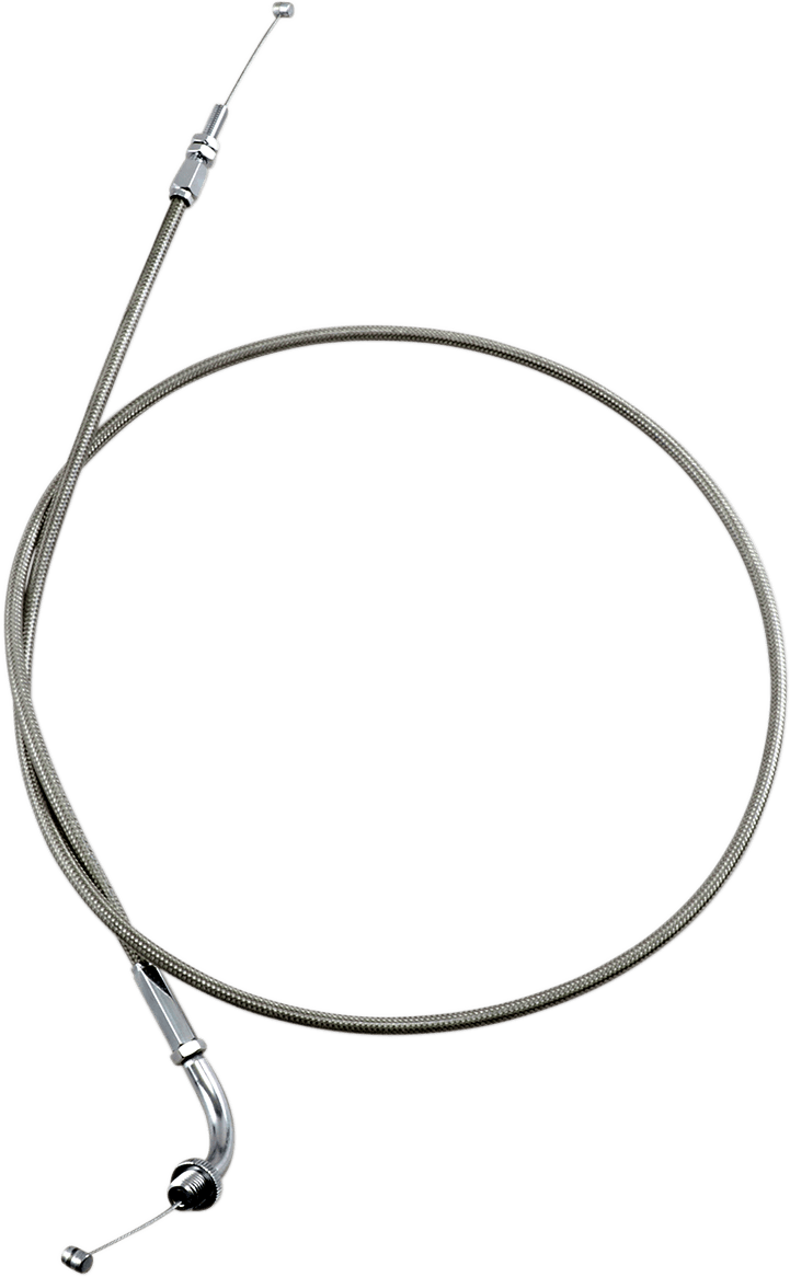 MOTION PRO 0650-0618 Armor Coat Stainless Steel Throttle/Idle Cable for Cruisers - VTX1300