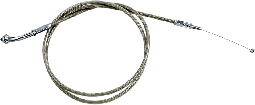 MOTION PRO 0650-0802 Armor Coat Stainless Steel Throttle/Idle Cable for Cruisers - Pull - VTX1800