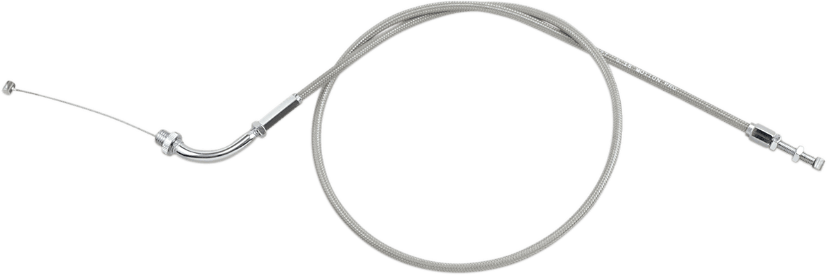 MOTION PRO 0650-0804 Armor Coat Stainless Steel Throttle/Idle Cable for Cruisers - Pull - VTX1300