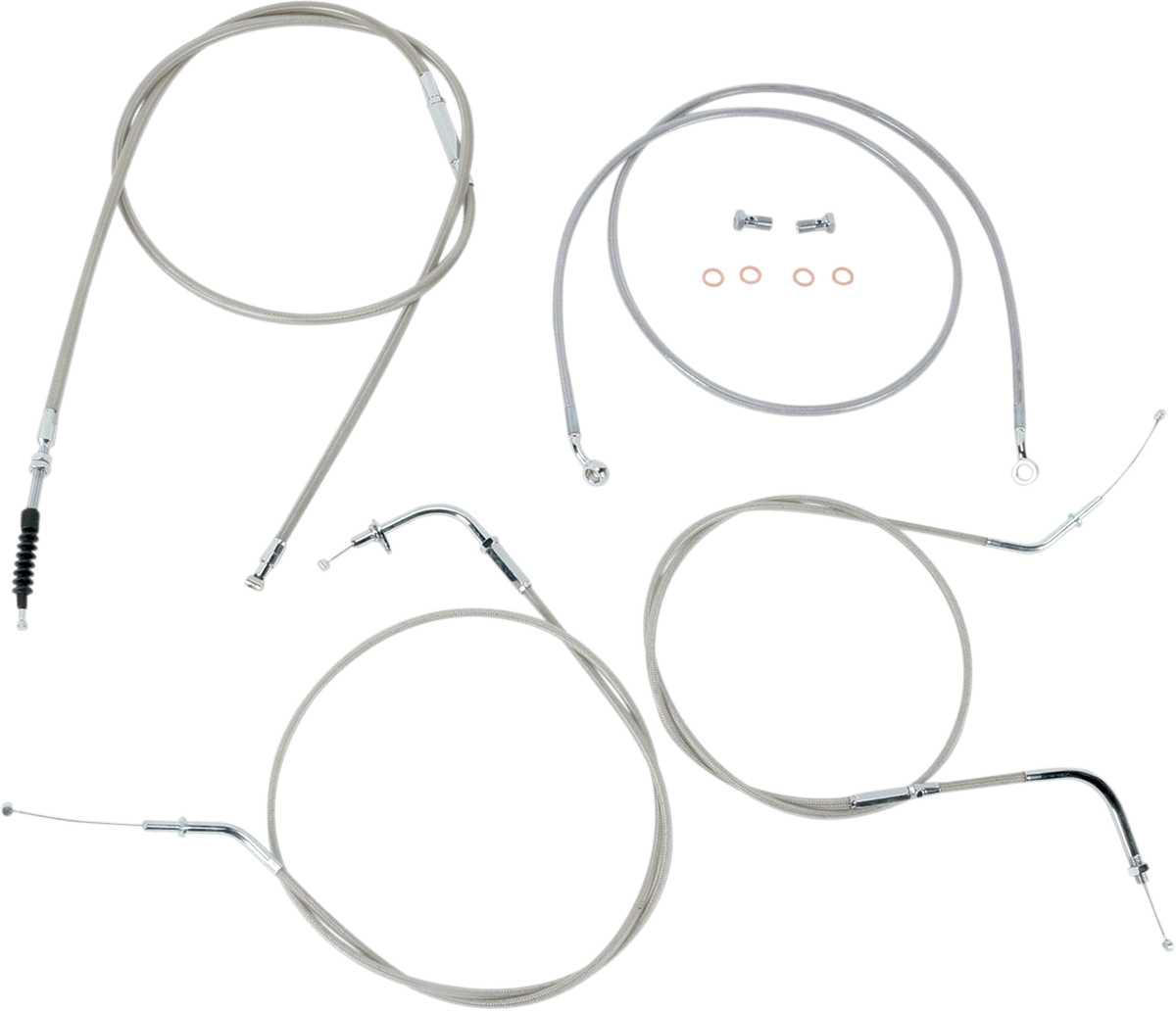 BARON 0650-1028 Stainless Handlebar Cable/Line Kit - 18"-20" - VN900