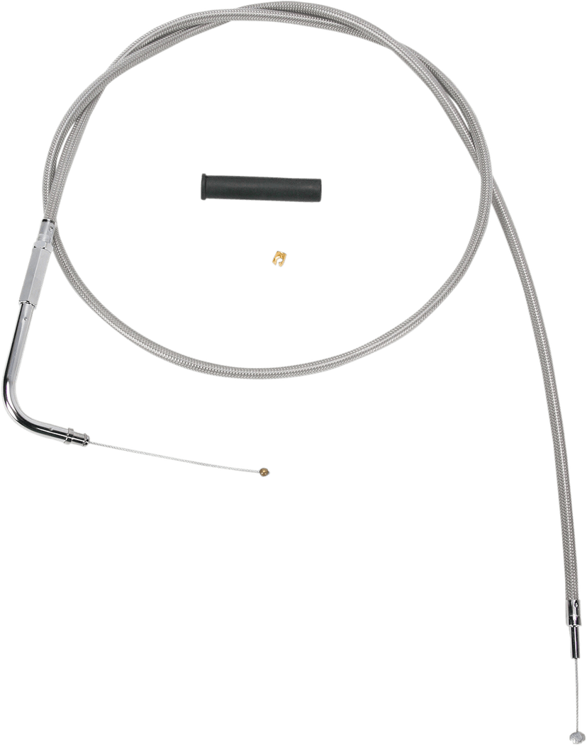 DRAG SPECIALTIES 0650-1073 Stainless Braided Throttle Cable - 50"