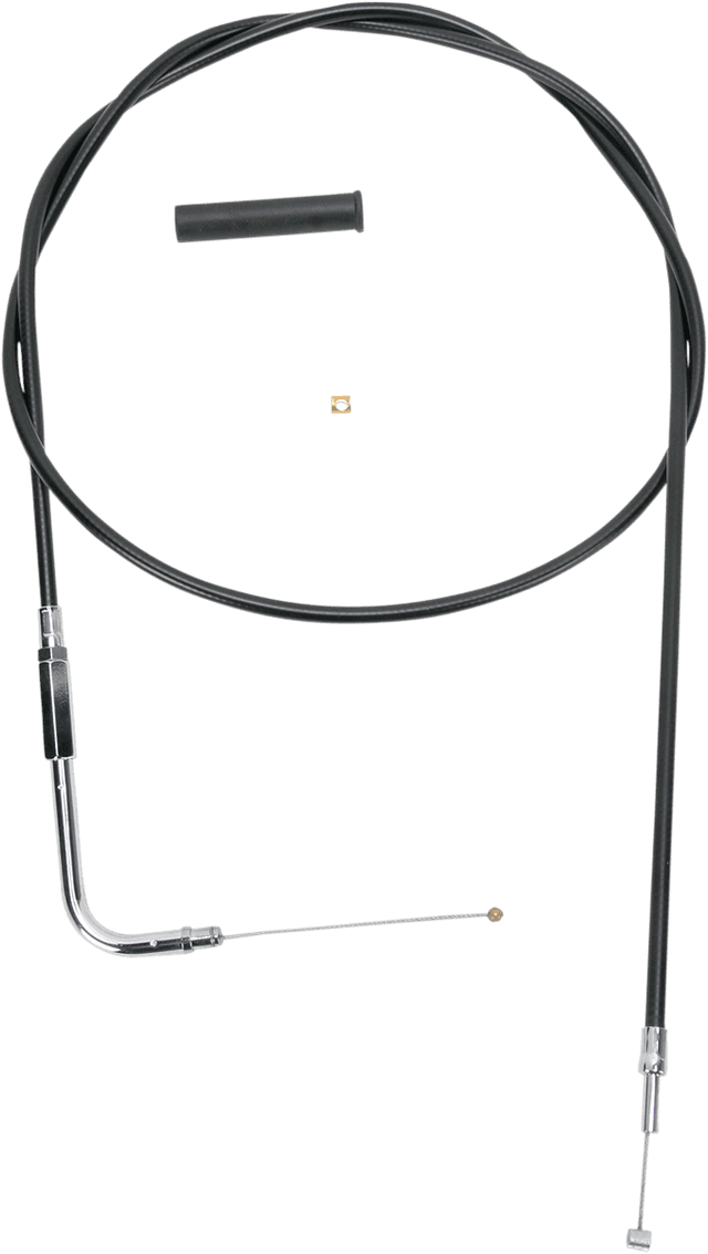 DRAG SPECIALTIES 0650-1074 Black Vinyl Throttle Cable - 52"
