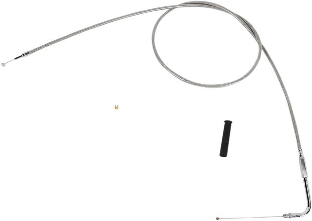 DRAG SPECIALTIES 0650-1075 Stainless Braided Throttle Cable - 52"