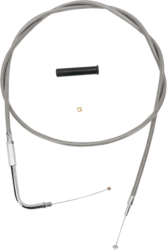 DRAG SPECIALTIES 0650-1079 Stainless Braided Throttle Cable - 56"