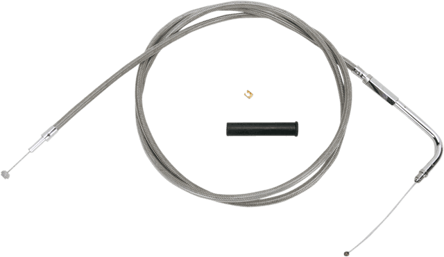 DRAG SPECIALTIES 0650-1081 Stainless Braided Throttle Cable - 58"