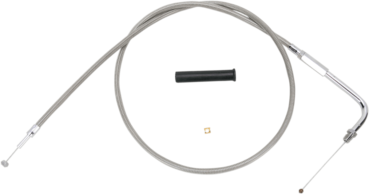 DRAG SPECIALTIES 0650-1087 Stainless Braided Throttle Cable - 36"