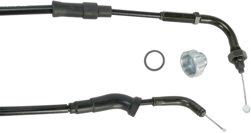 MOTION PRO 0650-1143 Black Vinyl Throttle Cable - Pull - '01-'11 Honda 70 — image 2 of 2