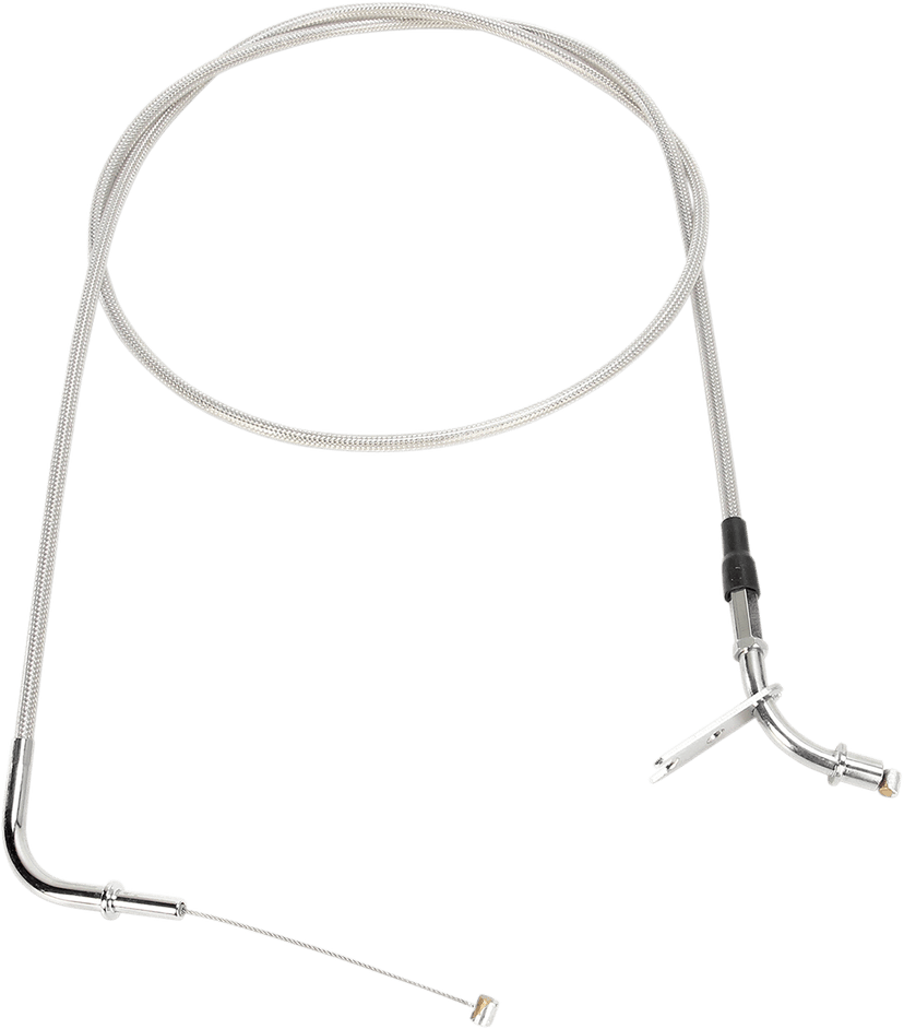 MOTION PRO 0650-1533 Armor Coat Stainless Steel Throttle/Idle Cable for Cruisers - Pull - 1600 Vulcan