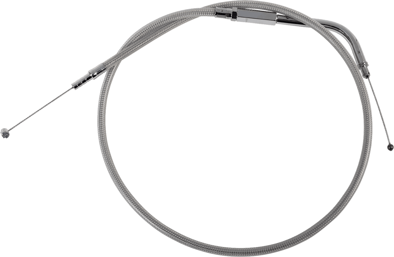 DRAG SPECIALTIES 0651-0095 Stainless Braided Idle Cable - 28-1/2"