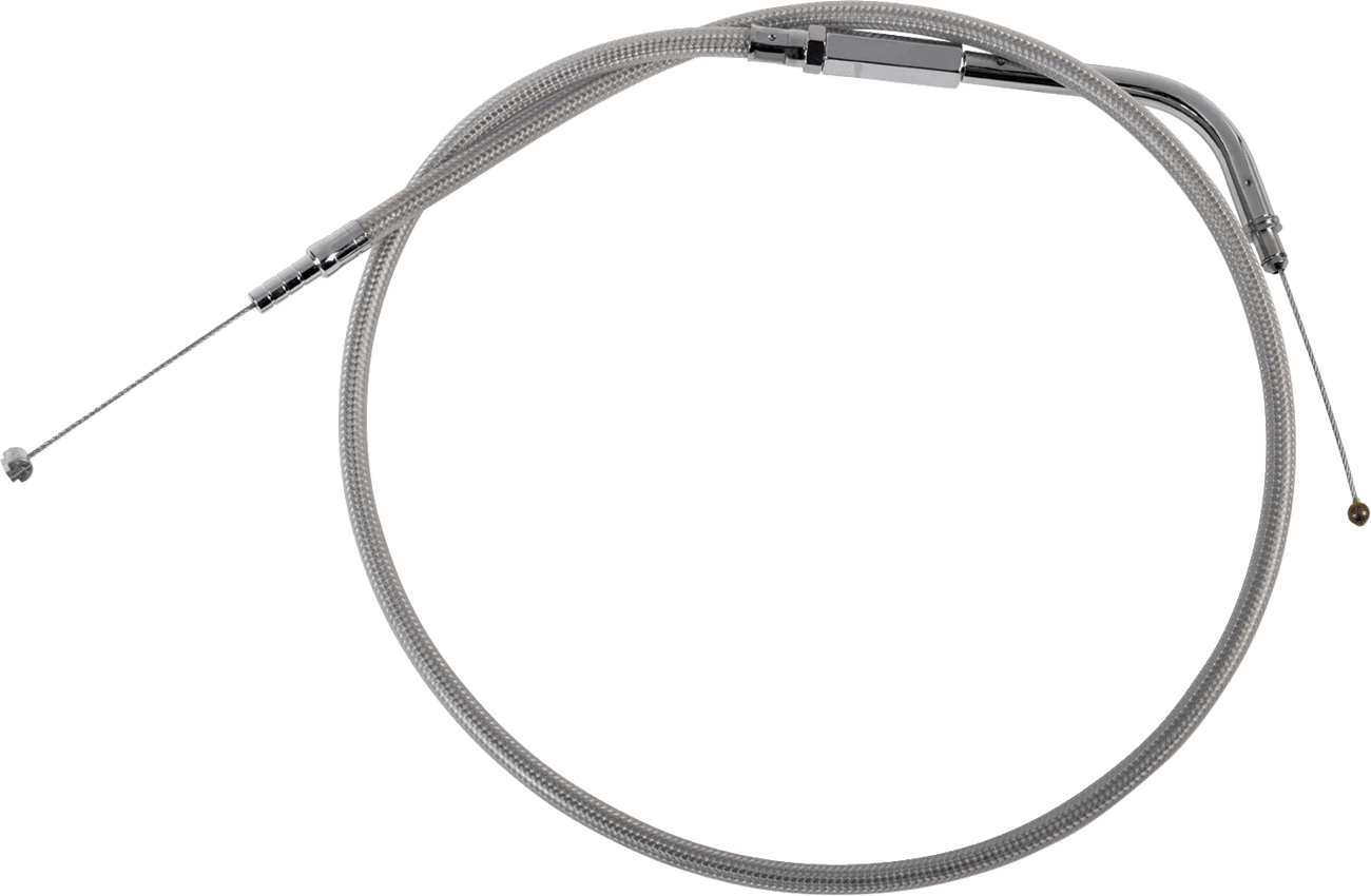 DRAG SPECIALTIES 0651-0095 Stainless Braided Idle Cable - 28-1/2"
