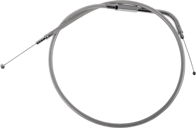 DRAG SPECIALTIES 0651-0095 Stainless Braided Idle Cable - 28-1/2"
