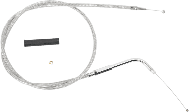 DRAG SPECIALTIES 0651-0107 Stainless Braided Idle Cable - 39-1/2"