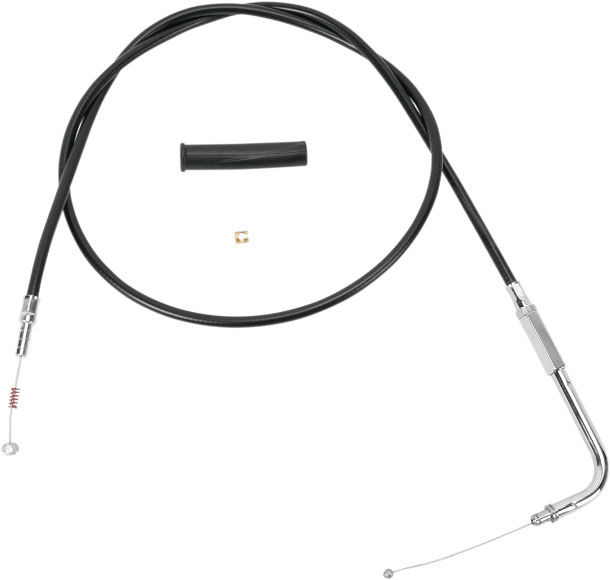 DRAG SPECIALTIES 0651-0166 Black Vinyl Idle Cable - 48"