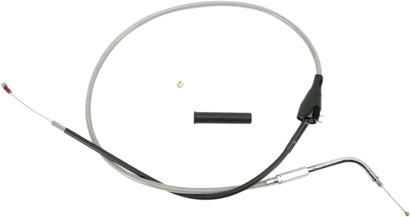DRAG SPECIALTIES 0651-0167 Stainless Braided Idle Cable - Cruise - 38-3/16" — image 1 of 2