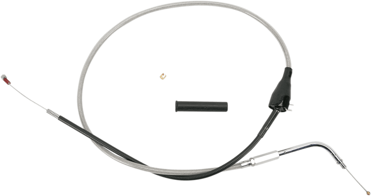 DRAG SPECIALTIES 0651-0173 Stainless Braided Idle Cable - Cruise - 44"