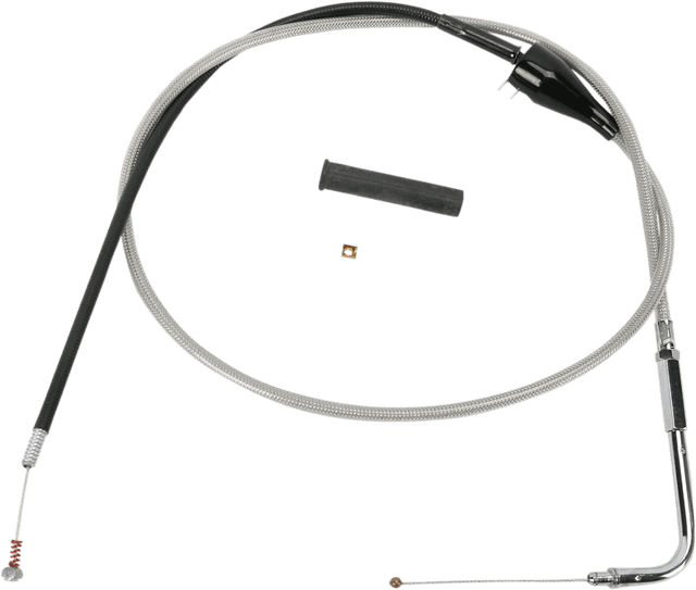 DRAG SPECIALTIES 0651-0174 Stainless Braided Idle Cable - Cruise - 46"