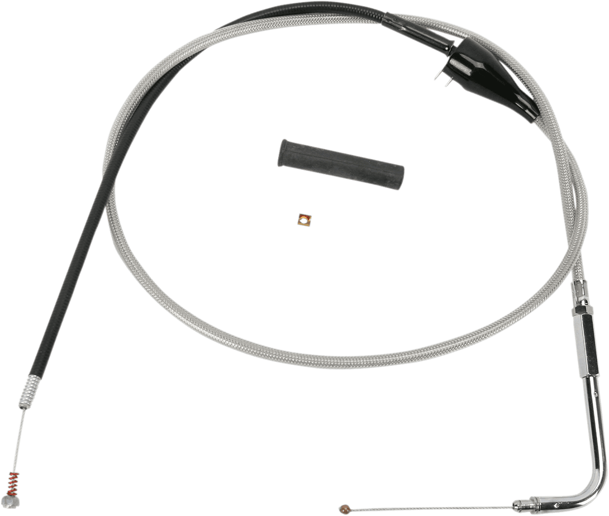 DRAG SPECIALTIES 0651-0175 Stainless Braided Idle Cable - Cruise - 48"