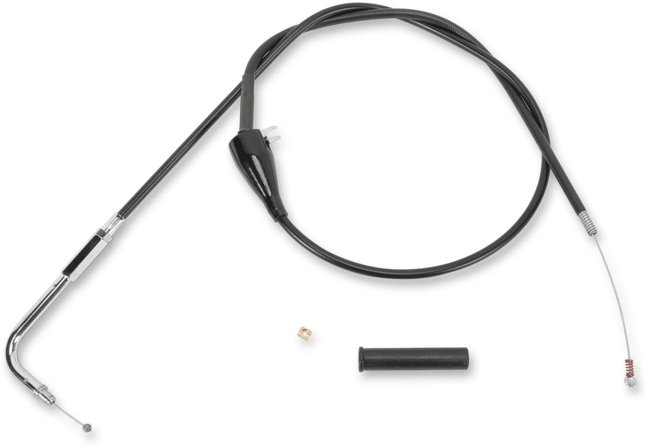 DRAG SPECIALTIES 0651-0181 Black Vinyl Idle Cable - Cruise - 38-7/8"