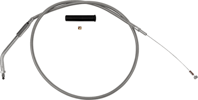 DRAG SPECIALTIES 0651-0241 Stainless Braided Idle Cable - 36-1/2"